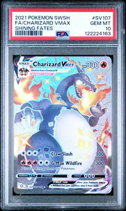Pokemon Charizard Vmax SV107 Shining Fates PSA 10 - Image 1