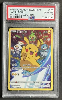 Pikachu SWSH020 Figure Collection Swsh Black Star Promo Pokemon PSA 10 - Image 1
