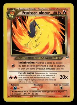 Carte Pokemon : Feurisson Obscur 39/105 Edition 2 Neo Destiny Wizards Francais - Image 1
