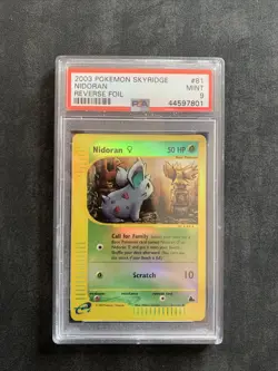 nidoran Pokemon 2003 skyridge reverse foil eng psa9 pop11 - Image 1