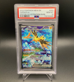 Pokemon TCG: MEW EN-151 SPECIAL ILLUSTRATION RARE #202 ZAPDOS EX PSA 10 - Image 1