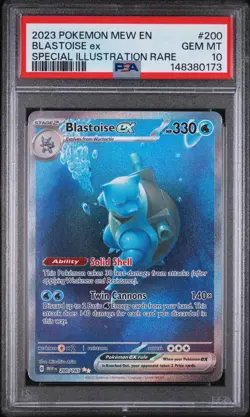 2023 POKEMON MEW EN-151 SPECIAL ILLUSTRATION RARE #200 BLASTOISE EX PSA 10 - Image 1