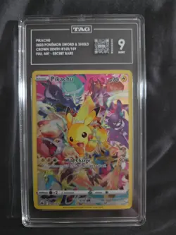 Pokemon TCG Pikachu SWSH Crown Zenirh Full Art Secret Rare 160/159 - Image 1