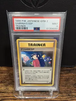 PSA 9 1999 POKEMON JAPANESE GYM 2 | TRAINER SABRINA'S ESP - Image 1
