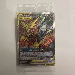 Pokemon Moltres Zapdos Articuno GX SM210 StainedGlass Promo Sealed - Image 1