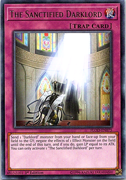 The Sanctified Darklord FLOD-EN075 Yu-Gi-Oh! Card Light Play 1st Edition - Image 1