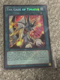 The Gaze of Timaeus MZMU-EN013 Yu-Gi-Oh NM 1st Edition Secret Rare - Image 1