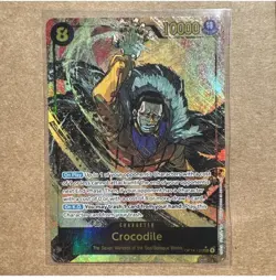 Crocodile OP14-120 Alternate Art The Azure Sea's Seven Sec One Piece Alt Secret - Image 1