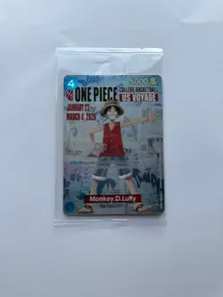 One Piece Monkey D. Luffy US Voyage College Basketball Promo Card (Mint - New) - Image 3