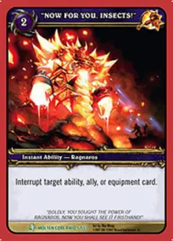 Light Play WoW TCG 'NOW FOR YOU, INSECTS!' Molten Core World of Warcraft - Image 1