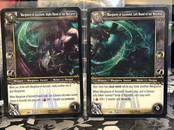 FOIL World of Warcraft TCG Warglaive of Azzinoth SET. One Right + One Left cards - Image 1