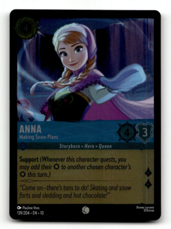 COLD FOIL - Disney Lorcana Anna - Making Snow Plans - Whispers in the Well - Image 1