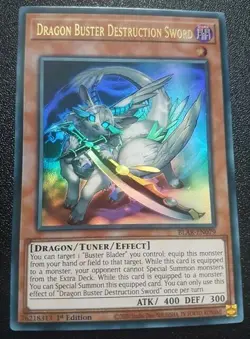 Dragon Buster Destruction Sword Yu-Gi-Oh! BLAR-EN079 1st Ultra Rare - Image 1
