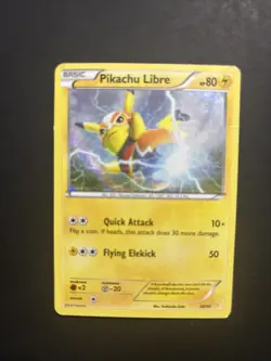 Pokemon Pikachu Libre 30/30 XY Trainer Kit Promo Holo Basic Card 80 HP Thunder - Image 2