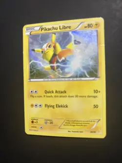 Pokemon Pikachu Libre 30/30 XY Trainer Kit Promo Holo Basic Card 80 HP Thunder - Image 4