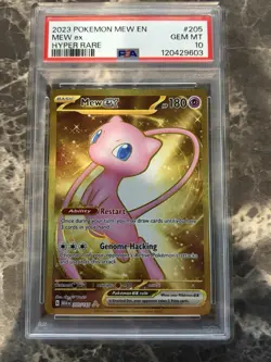 Pokemon Mew EX TCG Scarlet & Violet 2023 Holo Hyper Rare Card 205/165 PSA 10 - Image 1