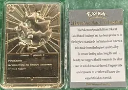 Pokemon 1999 Burger King 23K Gold Plated TOGEPI Card 2.75" x 1.75" w/ COA! - Image 2