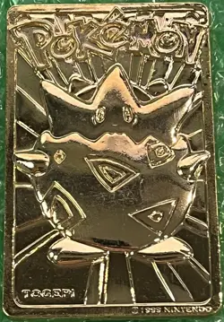 Pokemon 1999 Burger King 23K Gold Plated TOGEPI Card 2.75" x 1.75" w/ COA! - Image 3