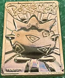 Pokemon 1999 Burger King 23K Gold Plated TOGEPI Card 2.75" x 1.75" w/ COA! - Image 4