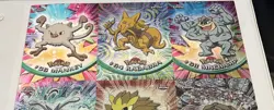 Pokemon 2000 Topps TEKNOU Chrome Trading Cards Series# 1 Uncut Sheet Preview VG! - Image 3