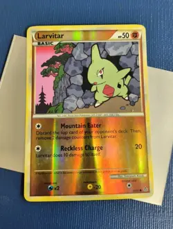 Larvitar 50/95 Unleashed Reverse Holo Pokemon TCG Card - Image 1