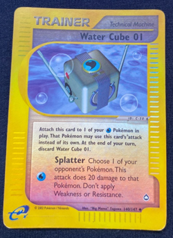 Pokemon Card Water Cube 01 140/147 Aquapolis Reverse Holo WOTC HP - Image 1