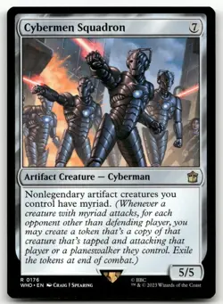 Cybermen Squadron NM Doctor Who MTG Magic The Gathering Artifact English Card - Image 1