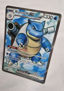 Pokemon TCG Scarlet & Violet 151 Blastoise EX English Card 184/165 NM Condition - Image 2