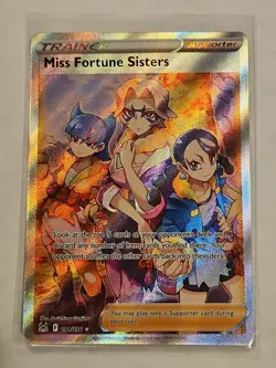 Miss Fortune Sisters 194/196 Lost Origin Full Art Holo Ultra Rare Pokemon Card - Image 1