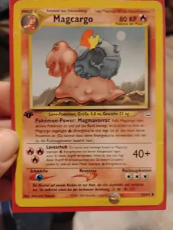 Pokemon Magcargo 33/64 80 HP German Regular Stage 1 Card Shin-ichi Yoshida - Image 1