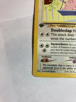 1st Edition Clefairy 30/111 Neo Genesis Pokemon Card In Sleeve & Toploader - Image 4