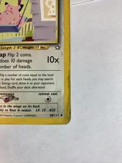 1st Edition Clefairy 30/111 Neo Genesis Pokemon Card In Sleeve & Toploader - Image 5