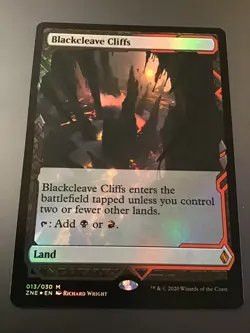 MTG Zendikar Rising #013 Blackcleave Cliffs Foil NM - Image 1