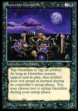 MTG Magic the Gathering Phyrexian Gremlins (18/101) Antiquities MP - Image 1