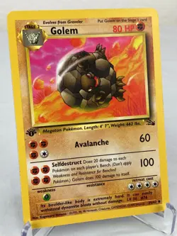 Golem 36/62 Fossil Set WOTC Pokemon Card 1st Edition - Lightly Played - Image 2