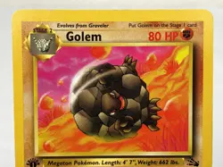 Golem 36/62 Fossil Set WOTC Pokemon Card 1st Edition - Lightly Played - Image 3
