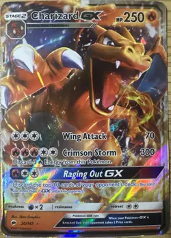 Pokemon TCG Charizard GX Holo Ultra Rare Card Burning Shadows 20/147 English NM - Image 1