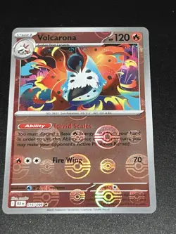 Pokemon TCG Volcarona 016/086 - S&V: Black Bolt - Poke Ball Reverse Holo - Mint - Image 1