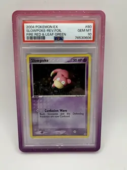 2004 Pokemon Ex Fire Red Leaf green Slowpoke Reverse Holo PSA 10 Gem Mint - Image 3