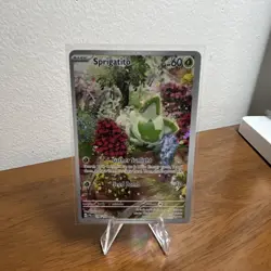 Pokemon Sprigatito Illustration Rare Holo 196/193 Sv02 Paldea Evolved TCG Card - Image 3