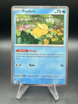 Pokemon TCG Psyduck MEP Black Star Promo #007 Cosmo Holo Mega Evolution - Image 1