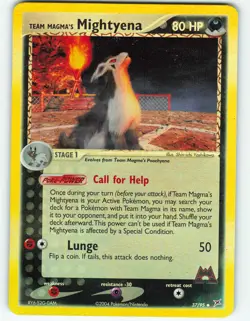 Mightyena - Reverse Holo - 37/95 Team Magma vs Team Aqua - Pokemon TCG - 2004 - Image 1