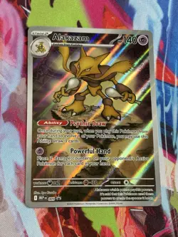 Pokemon Mega Evolution Promos #9 Alakazam Full Art Holo - Image 1