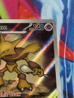 Pokemon Mega Evolution Promos #9 Alakazam Full Art Holo - Image 3