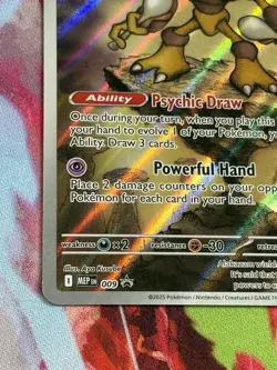 Pokemon Mega Evolution Promos #9 Alakazam Full Art Holo - Image 4