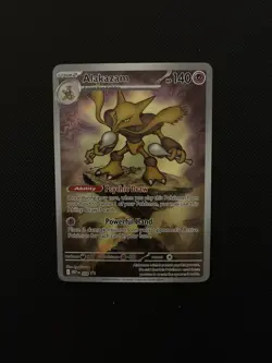 Pokemon TCG MEP 009 - Black Star Promo Alakazam Full Art - New Mint - Image 1