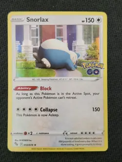 Pokemon Snorlax 055/078 Holo Sword & Shield Pokemon GO - Image 1