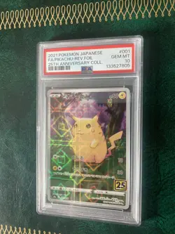 Pokemon PIKACHU 001/028 REVERSE FOIL PSA 10 | Gem Mint | 25th Anniversary | 2021 - Image 3