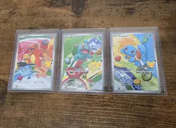 First Partner Illustration Promos 30th Anniversary Pokemon MEP 037, 038, 039 - Image 1