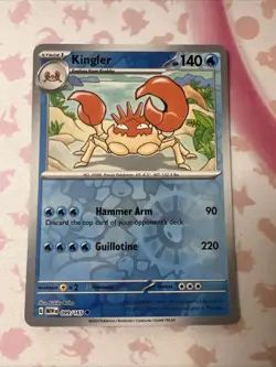 Pokemon Kingler 151 099/165 Reverse Holo NM - Image 1